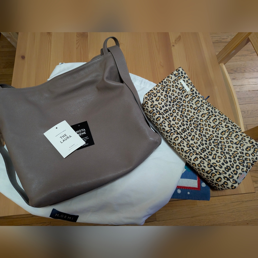M. Gemi The Laura Convertible Backpack Warm Gray